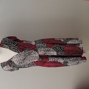 ALFANI SIZE L FLORAL PINK/BLACK/WHITE DRESS